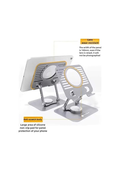 Metal Stand 360 Dönebilen Tablet Ve Laptop Standı / 4-12.9 İnch