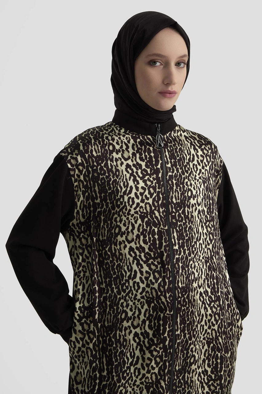 Armine Trend Leopar Desenli Cepli Fermuarlı Tunik Siyah 25kt429 Siyah Armine Trend Leopar Desenli Cepli Fermuarlı Tunik Siyah 25kt429 Siyah
