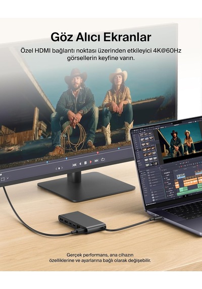 Belkin Connect 8 Portlu Usb-c Hub, 4k 60hz E Kadar Çözünürlükleri