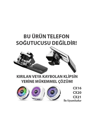 Memo Cx16-cx20 Ve Cx21 İçin Yedek Klips Aparat 2 Adet