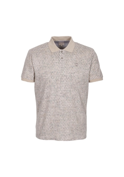 Erkek Polo Yaka Tişört Vizon Slim Fit Ribanalı Kol Pamuklu Baskılı T-shirt Ncs Jeans 1253-vizon Vizon