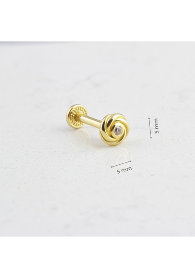 Glorria Altın Gül Tragus Piercing Çok Renkli