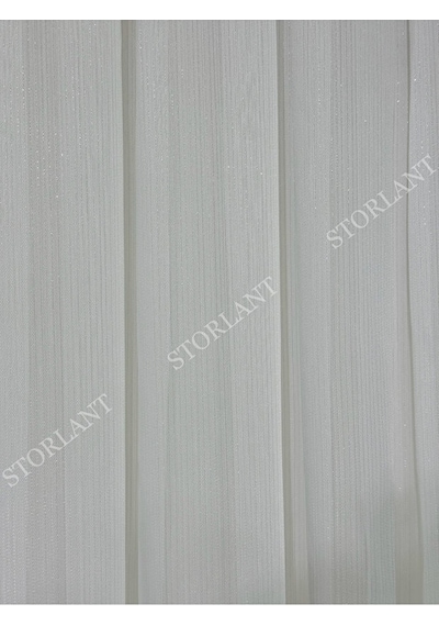 Simli Bambu Ağır Gramajlı 1/3 Sık Pileli Ütü İstemez Tül Perde Yoğun Dokulu Premium Bambu Kırık Beyaz