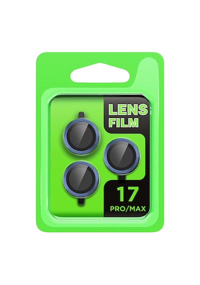 Newface Apple İphone Uyumlu 17 Pro Raze Metal Kamera Lens - Koyu Mavi