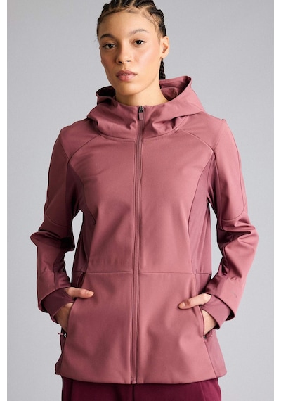 Defacto Su İtici Slım Fıt Kapüşonlu Fermuarlı Softshell Mont G0237ax26spbr252 Bordo-br252