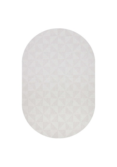 Kaymaz Yıkanabilir Doğal Dokulu Krem Dekoratif Sisal Oval Halı Siesta 1509