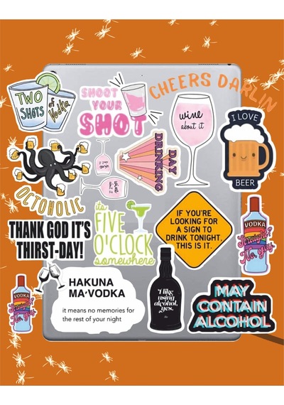 Cheers Darlin Sticker Seti Laptop Ajanda Notebook Tablet Telefon Defter Etiket Bullet Journal Diğer
