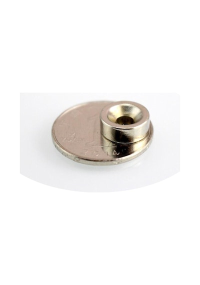 Havşalı 12X8-4X5Mm Havşa Delik Neodyum Miknatis, Adet Seçmeli 10 Adet