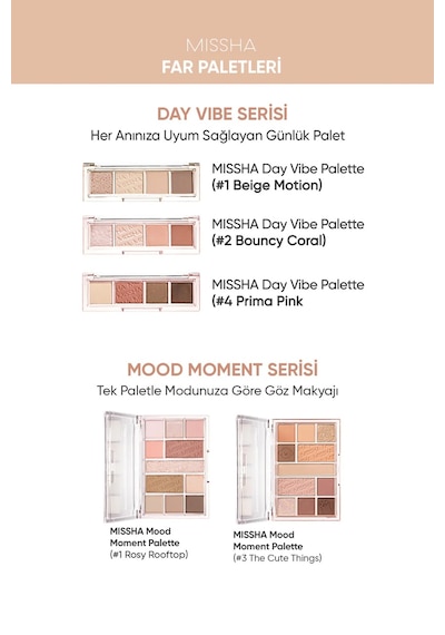 Yoğun Pigmentli Mat Ve Işıltılı Tonlar Barındıran 4'lü Far Paleti Day Vibe Palette 4 Prima Pink 4