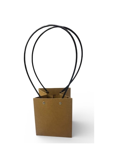 Kraft Çiçek Taşıma Çantası 13cmx15cmx12cm 2'li