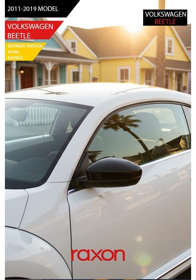 Volkswagen Beetle 2011-2019 Batman & Yarasa Ayna Kapağı Parlak Piano Black Sport