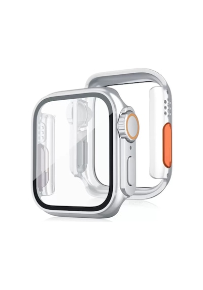 Newface Apple Watch 44mm Watch 49mm Kasa Dönüştürücü Ve Ekran Koruyucu - Gümüş