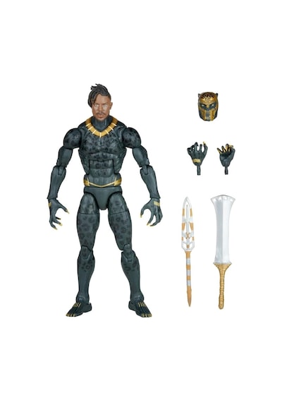 Marvel Legends Serisi Kara Panter Miras Koleksiyonu Killmonger 15 Cm Aksiyon Figürü Koleksiyonluk Oyuncak, 5 Aksesuar