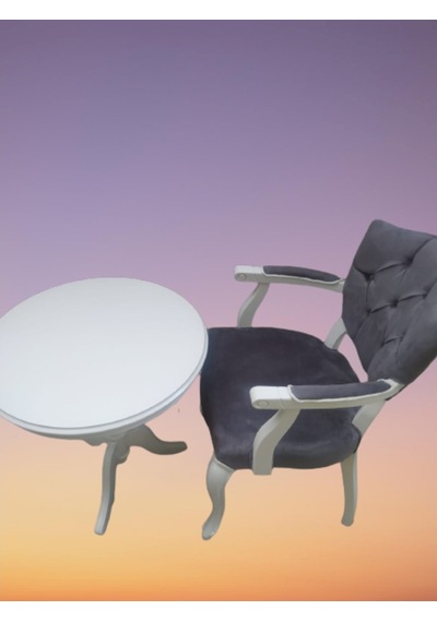 Bengimobilya Fiskos-Berjer Sandalye Kelebek Model Parlak Beyaz Babyface Kapito (495733693) Lila