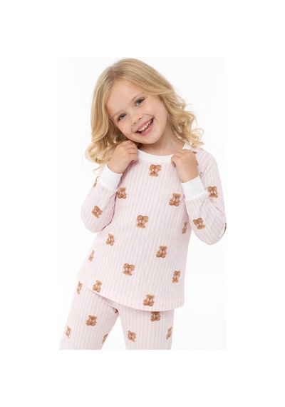 Teddy Kız Çocuk Pijama Takım Pembe