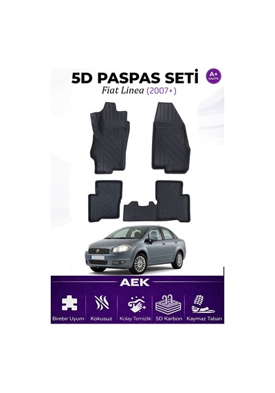 Fiat Linea Araca Özel Havuzlu "karbon" Paspas Takımı
