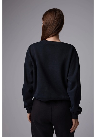 Defys Kadın Basic Sweat Siyah - 747511219 Siyah