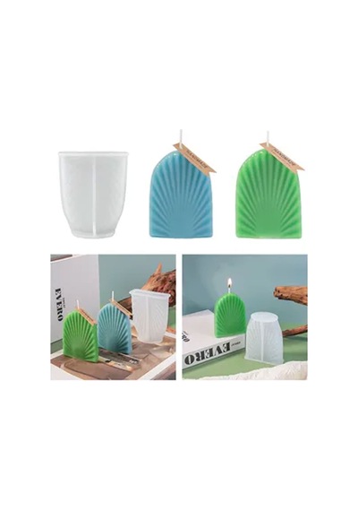 Epoksi Silikon Taş Tozu Düz Yaprak Mum Kalıbı 9.2x7.6 Cm