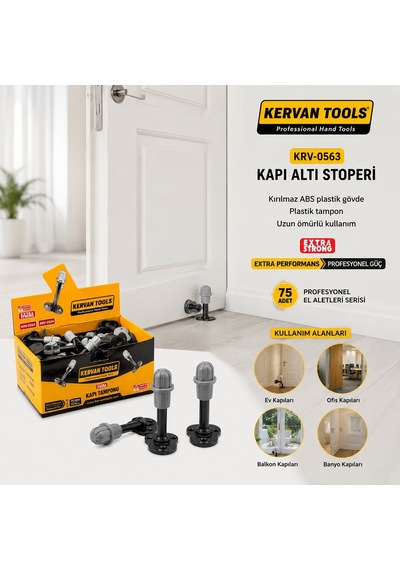 Kervan Krv-0563 Kapı Altı Stoperi Ve Plastik Tampon- 75'li Paket Diğer
