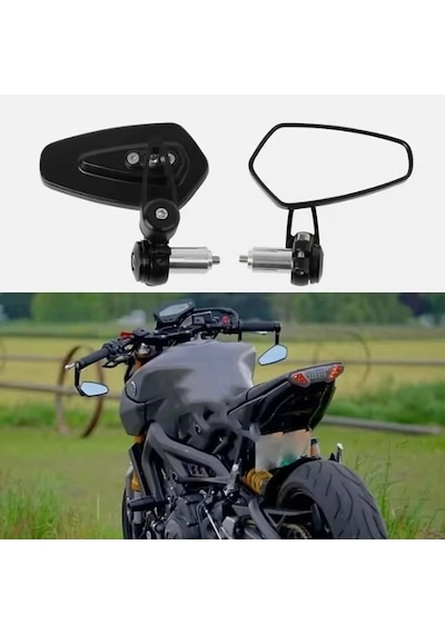 Motosiklet Gidon Aynası Siyah Tak Kullan