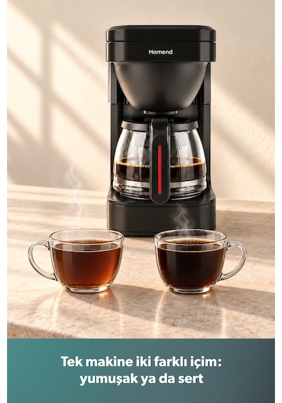 Homend Take 5 Brew 5019h Filtre Kahve Ve Çay Demleme Makinesi Siyah