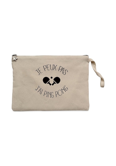 Ping Pong I can not I have Krem Clutch Cüzdan / El Çantası Krem