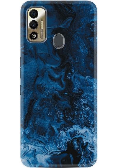 Kilifland Tecno Sparrk 7T Kilif Silikon Desen Blue Zigzag 1687 523387154