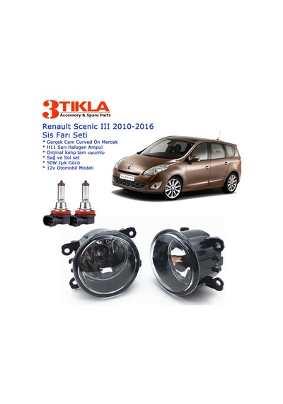 Renault Grand Scenic Iıı 2010 Sis Farı Set Oem: 8200074008