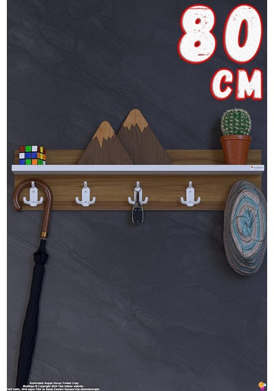 Kedi 15 Kancalı Hol Askısı 3'lü Set 76,4x19 Cm - Şık Tasarım, Çok Amaçlı Düzenleyici Ve Yer Tasarrufu 80 Cm