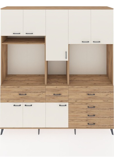 Hyperion Dolap 10 Raflı 6 Çekmeceli 8 Kapaklı 220x44x243 Çam-aytaşı/çam Aytası/atlas Çam Hyperion Dolap 10 Raflı 6 Çekmeceli 8 Kapaklı 220x44x243 Çam-aytaşı/çam Aytası/atlas Çam