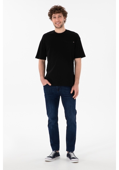 U.S. Polo Assn. Erkek Comfort Fit Bisiklet Yaka Siyah Tişört 50305990-VR046