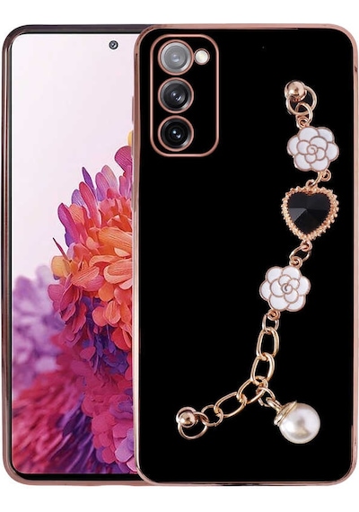 Galaxy S20 Fe Uyumlu El Tutamaçlı Kamera Korumalı Zore Taka Silikon Kılıf-siyah Siyah