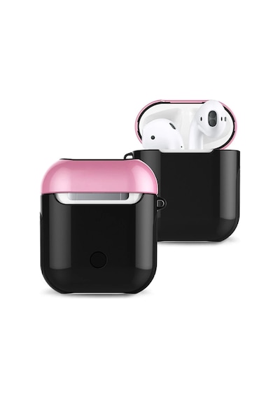 Cosmotex Newface Apple Uyumlu AirPods 2 2.nesil 3in1 Kılıf - Siyah-pembe