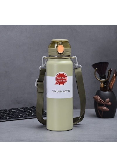 304 L Çelik Yeşil 550 ml Askılı ve Pipetli Matara Suluk cin411ys 304 L Çelik Yeşil 550 ml Askılı ve Pipetli Matara Suluk cin411ys