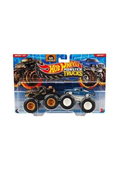 Hot Wheels Monster Trucks Güçlü İkili 1:64 Arabalar Tyrannosaurus Çok Renkli
