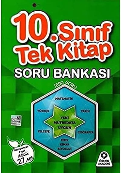 Örnek Akademi 10. Sınıf Tek Kitap Soru Bankası