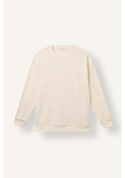 Defacto Relax Fıt Bisiklet Yaka Polar Basic Sweatshirt F3685ax26wner140 Ekru-er140