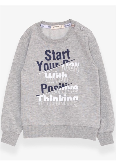 Breeze Erkek Çocuk Sweatshirt Yazı Baskılı 2-6 Yaş, Gri Melanj-gri Melanj Gri Melanj Breeze Erkek Çocuk Sweatshirt Yazı Baskılı 2-6 Yaş, Gri Melanj-gri Melanj Gri Melanj