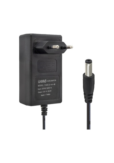 Xtechnx Xtechn773837 Weko 12 Volt 2 Amper 24 Watt Plastik Kasa Priz Tipi Adaptör 5.5x2.5 Uçlu