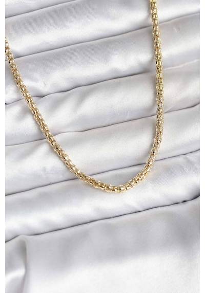 14k Gold Renk Kaplama Boru Zincir Model Cm Kadın Kolye - Çok Renkli