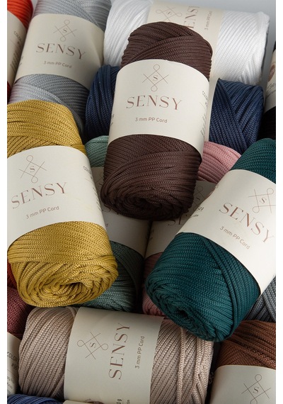 Polyester Makrome İpi 3 Mm 250 Gram Makrome İp Gül Kurusu 120 Metre Supla İp Ve Çanta İpliği