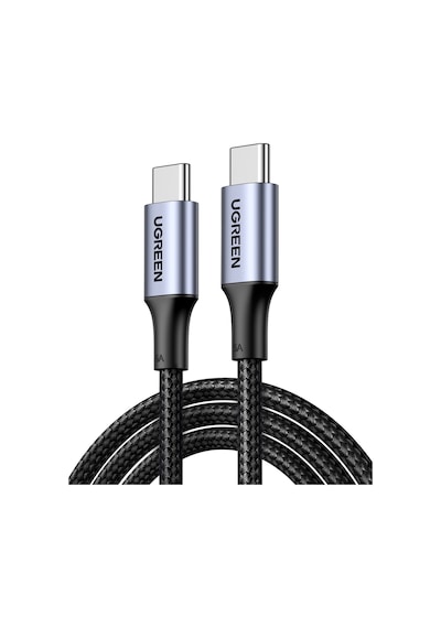 Ugreen Usb-c 100w 5a Qc Pd Örgülü Hızlı Şarj Kablosu, 1 M, Siyah, 70427