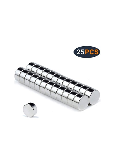 25 Adet Çap 6Mm X Kalınlık 3Mm Silindir Güçlü Neodyum Mıknatıs N11.12240