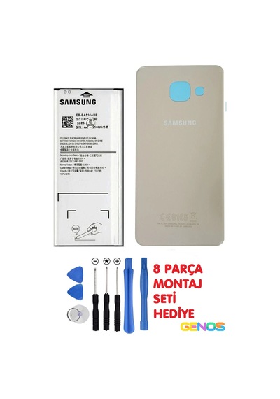 Samsung Galaxy Uyumlu A5 2016 A510f Batarya Pil Eb-ba510abe + Arka Kapak Pil Kapağı + Tamir Seti