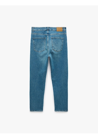 Koton Normal Bel Cepli Regular Fit Pamuklu Tapered Jean Pantolon - Joe Jean Açık İndigo 6sam40394nd Koton Normal Bel Cepli Regular Fit Pamuklu Tapered Jean Pantolon - Joe Jean Açık İndigo 6sam40394nd