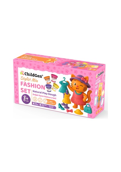 Childgen Doğal Oyun Hamuru Sevimli Patiler - Fashion Set Çok  Renkli