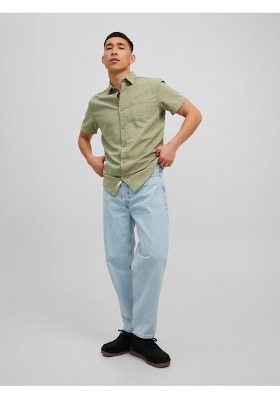 Jack & Jones Jack&jones Kısa Kollu Yağ Yeşili Erkek Gömlek 12235362 001