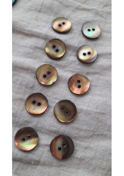 Doğal Agoya Hakiki İnci Midye Kabugu Düğme 12 Mm 12 Adet