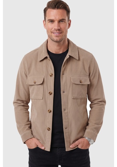 Rizzup Erkek Slim Fit Fitilli Kadife Vizon Ceket %100 Pamuk Düğmeli Cepli Astarsız 2701104