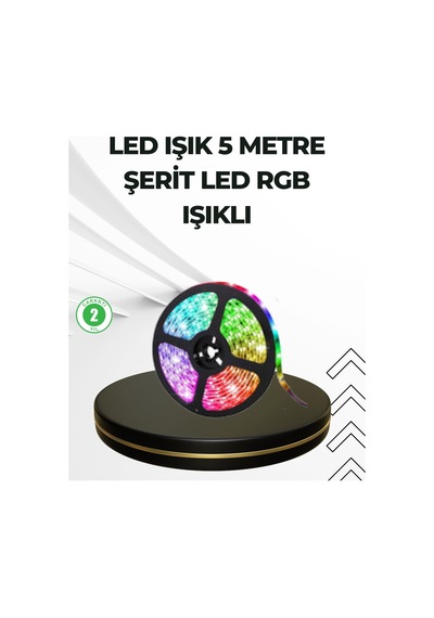 Dekoratif Kumandalı Şerit Led 5 Metre Çok Renkli